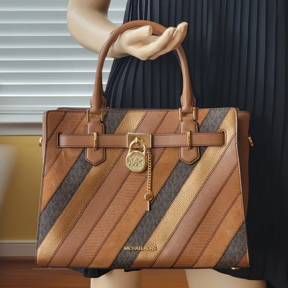 Michael Kors Hamilton MD Satchel Brown - Picture 9 of 10